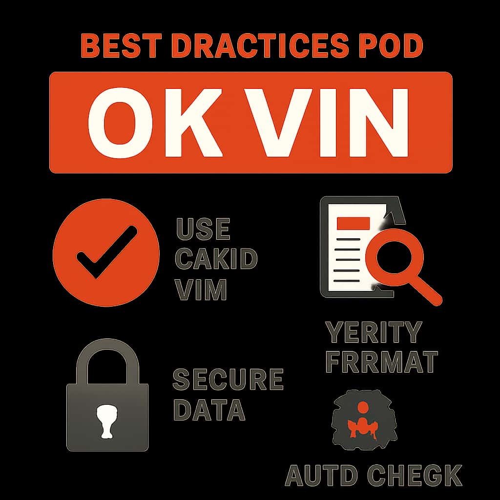 An educational diagram summarizing best practices for Ok Vin.