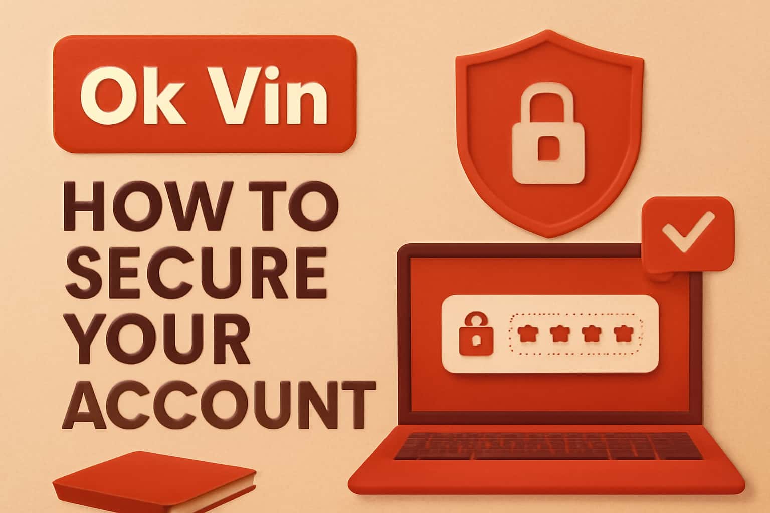 A futuristic scene depicting account security measures for Ok Vin.