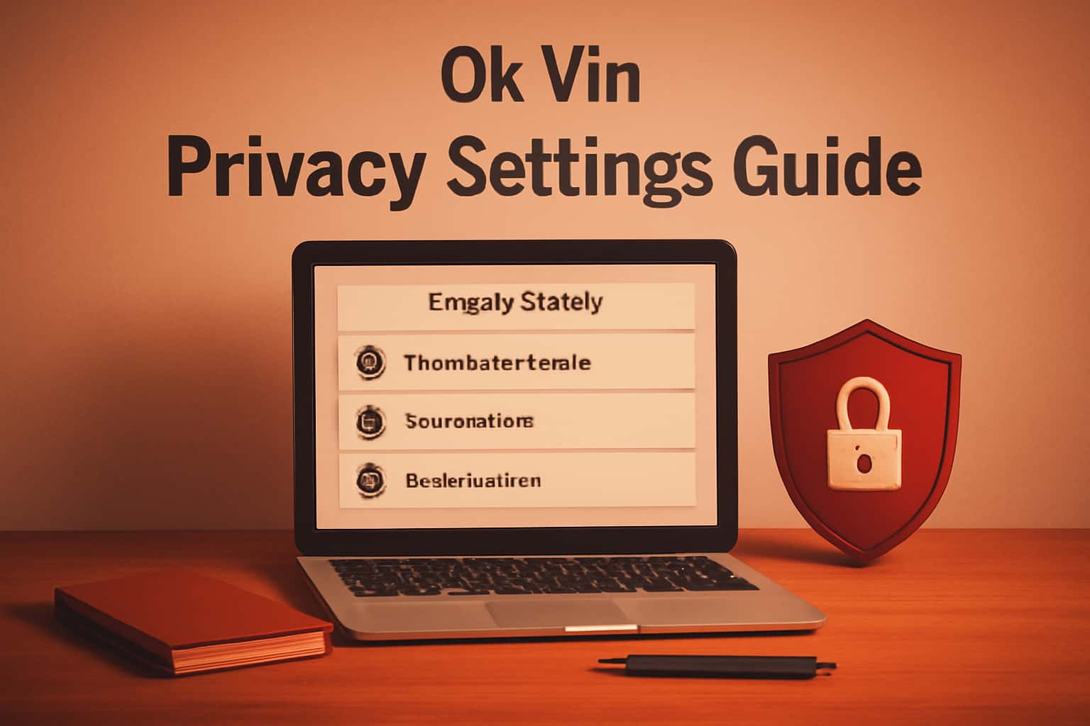 An informative scene depicting the Ok Vin Privacy Settings Guide with a focus on user privacy.
