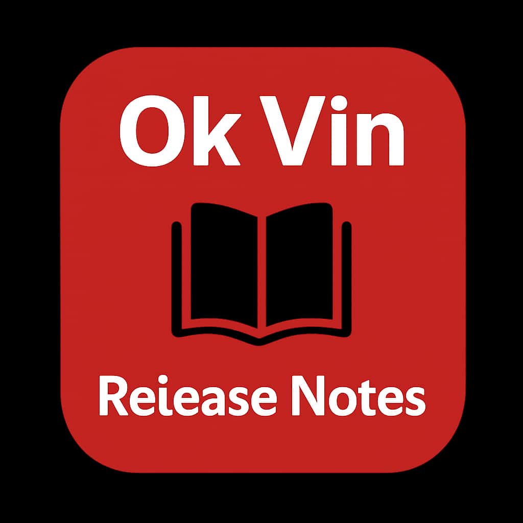 An icon representing the Ok Vin Release Notes guide.