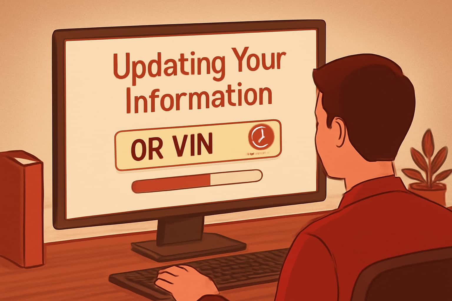 An illustrative depiction of updating information on the Ok Vin platform.
