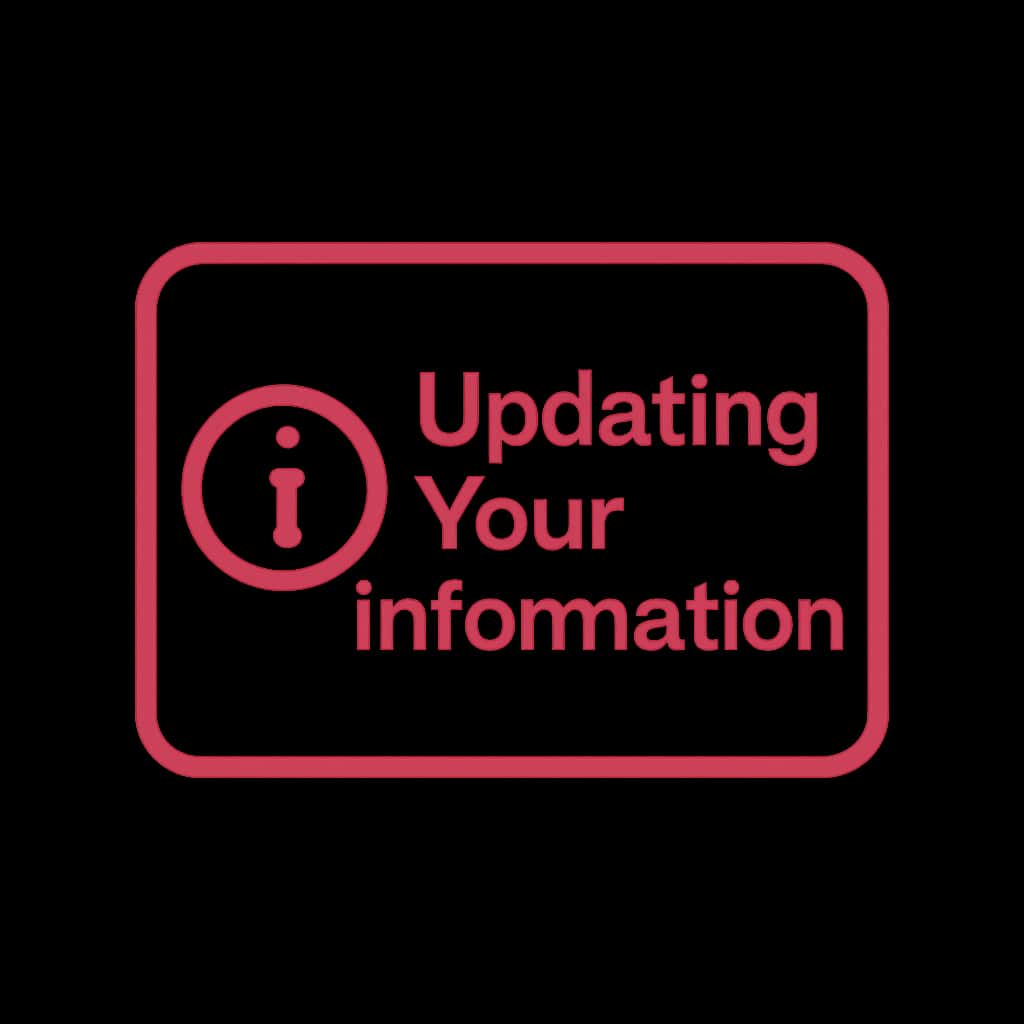 A badge representing the process of updating Ok Vin account information.